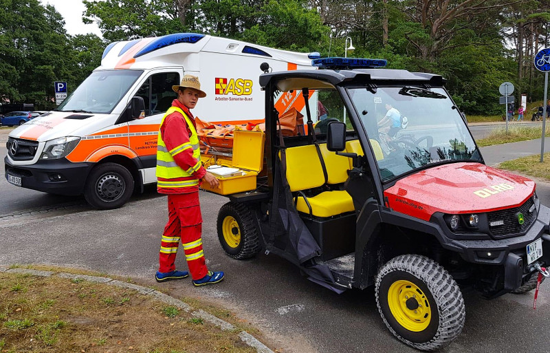 Beispielbild für einen First-Responder-Einsatz der DLRG Prerow e.V. zusammen mit dem Rettungsdienst. 