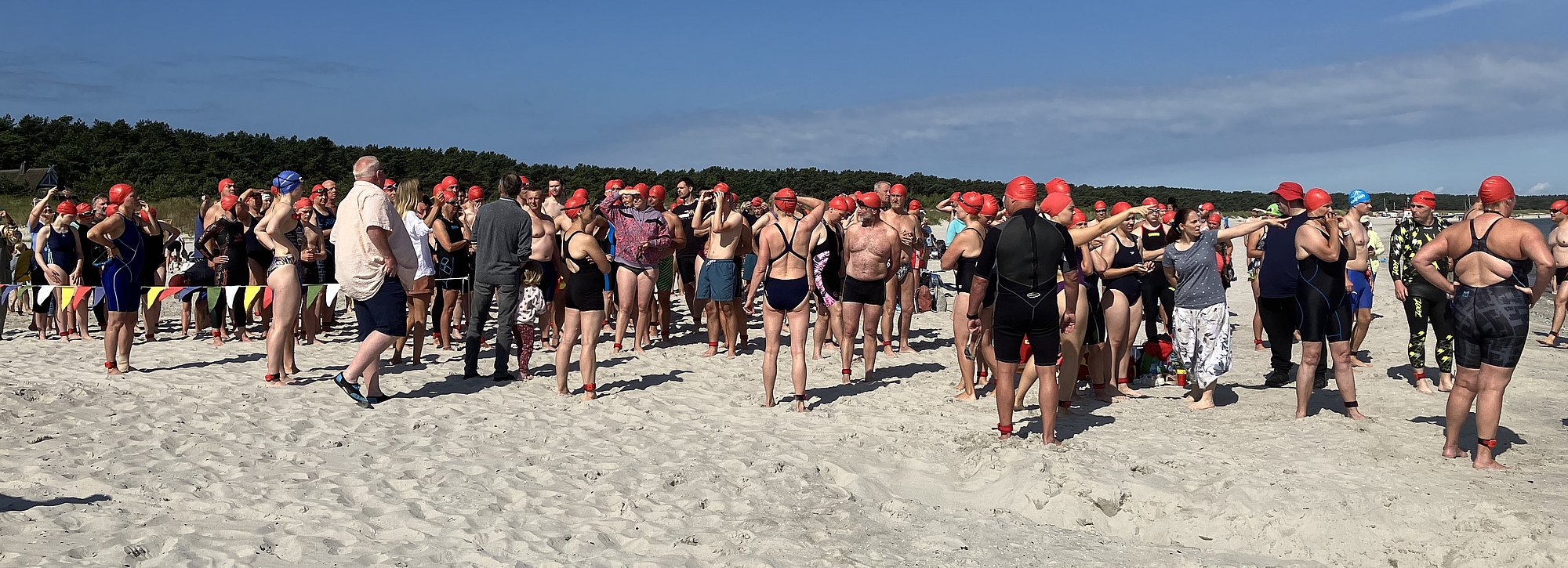 Starterfeld am Strand